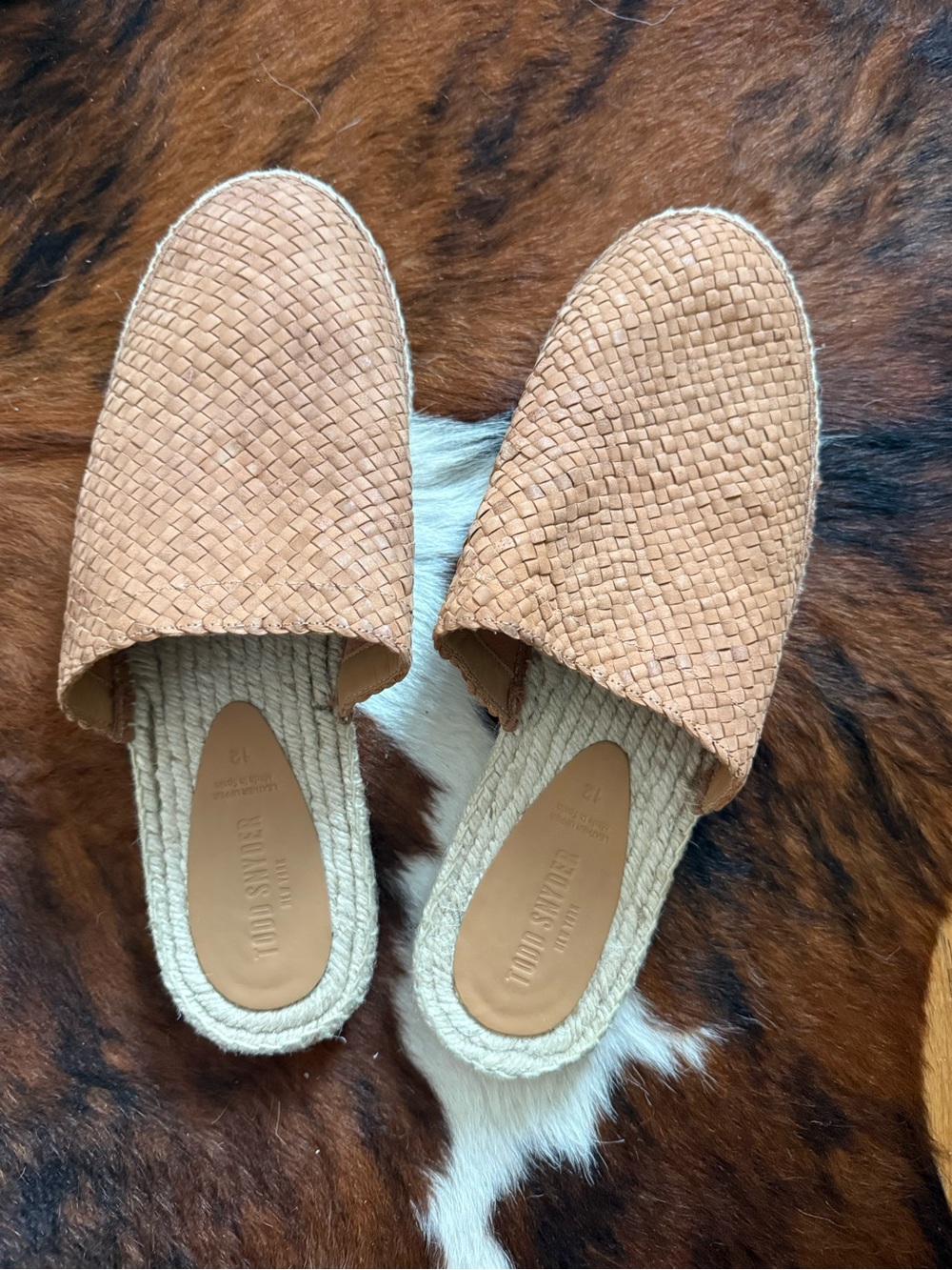 Todd Snyder woven-design espadrille mules